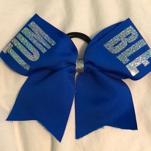 Royal blue cheer bow